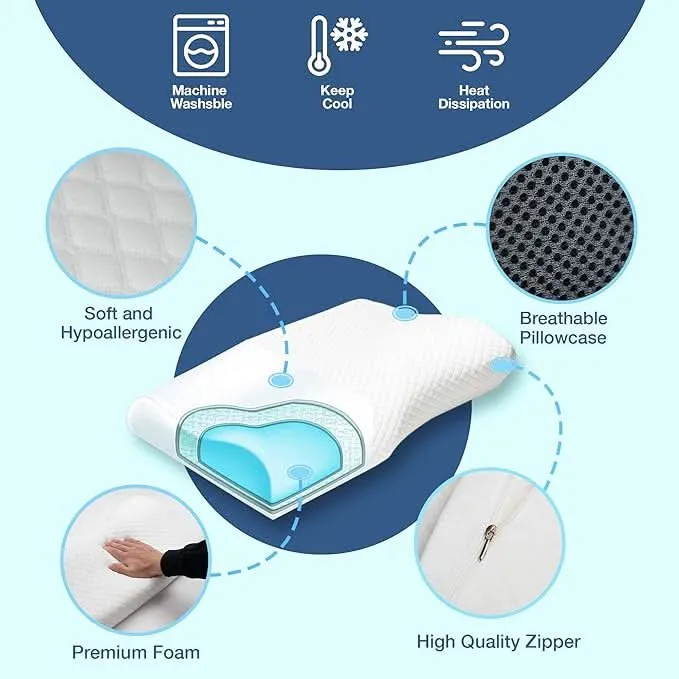 SILENZA Kissen – Ergonomisches Nackenstützkissen Mit Gedächtnis-Schaum Für Erholsamen Schlaf