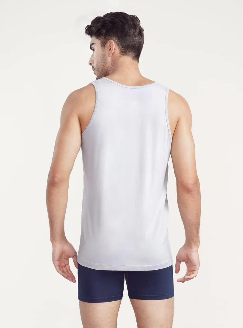DAVID ARCHY Herren Unterhemden Tshirt Tanktop Business Lässig Bambusfaser Weich Seidig Kurzarm Ärmel