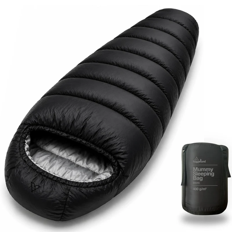 XXL Schlafsack Outdoor Winter mit Premium Kunstfaser Füllung extra warm bis -20 C° Mumienschlafsack