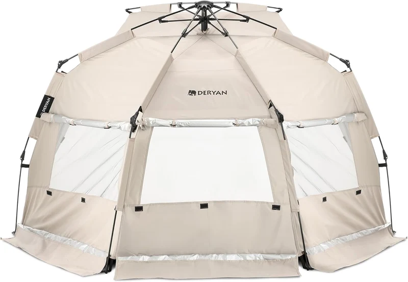 Deryan Up-to-Go Pop-Up Strandzelt für Kinder – UV-Schutz UPF 50+ und Windschutz, Kompakt & Faltbar,