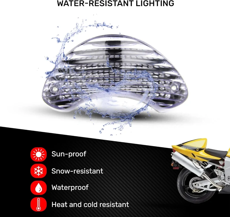 aVDB-moto LED-Bremslicht mit integrierten Blinker kompatibel mit SV 650, TLS, TLR 1999/2003 (Getönt)