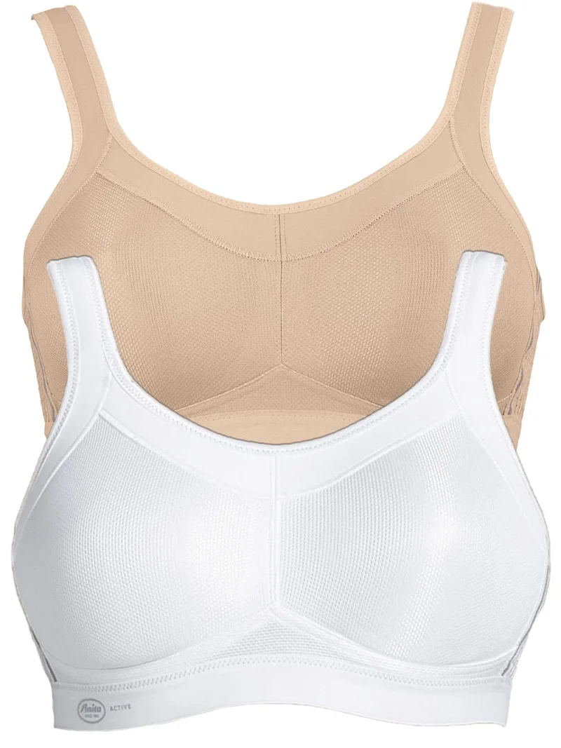 Anita 2er Sparpack Sport BH Momentum 5529 Gr. 65-105 A-H 65C Desert/Weiss, 65C Desert/Weiss