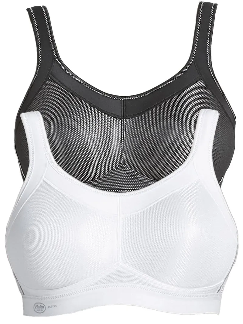Anita 2er Sparpack Sport BH Momentum 5529 Gr. 65-105 A-H 65B Schwarz/Weiss, 65B Schwarz/Weiss