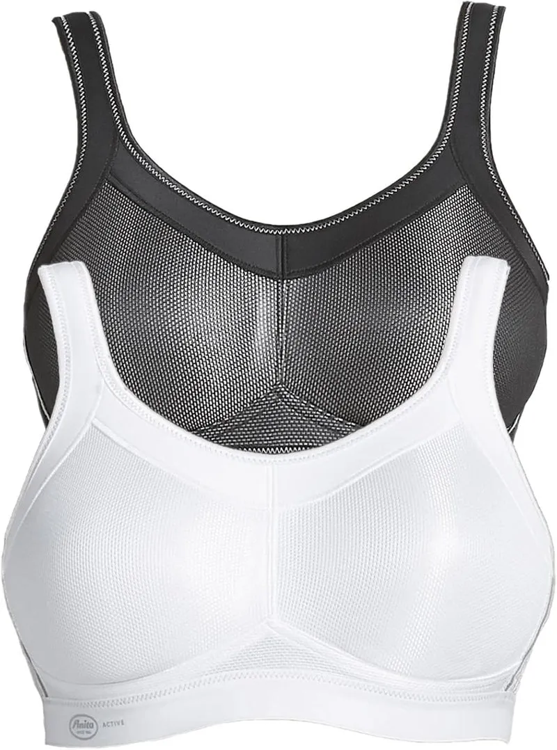 Anita 2er Sparpack Sport BH Momentum 5529 Gr. 65-105 A-H 65B Schwarz/Weiss, 65B Schwarz/Weiss
