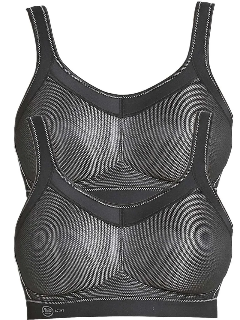 Anita 2er Sparpack Sport BH Momentum 5529 Gr. 65-105 A-H 65C Schwarz/Schwarz, 65C Schwarz/Schwarz