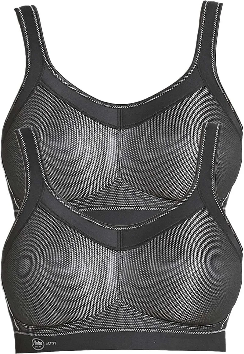 Anita 2er Sparpack Sport BH Momentum 5529 Gr. 65-105 A-H 65C Schwarz/Schwarz, 65C Schwarz/Schwarz