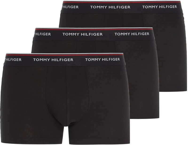 Tommy Hilfiger Herren Boxershorts Trunks Unterwäsche, Mehrfarbig (Black), L