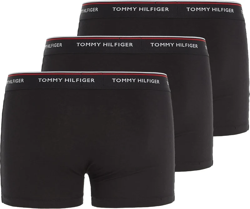 Tommy Hilfiger Herren Boxershorts Trunks Unterwäsche, Mehrfarbig (Black), L