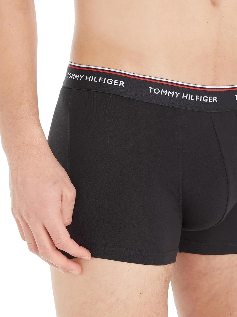 Tommy Hilfiger Herren Boxershorts Trunks Unterwäsche, Mehrfarbig (Black), L