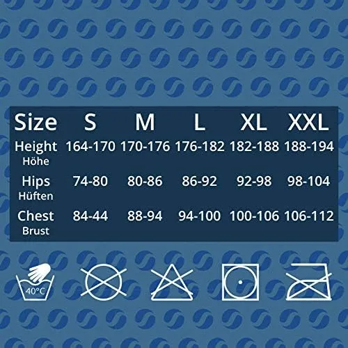 sesto senso Herren Funktionsunterwäsche Set Langarmhemd Leggings Schnelltrocknend Skiunterwäsche XXL