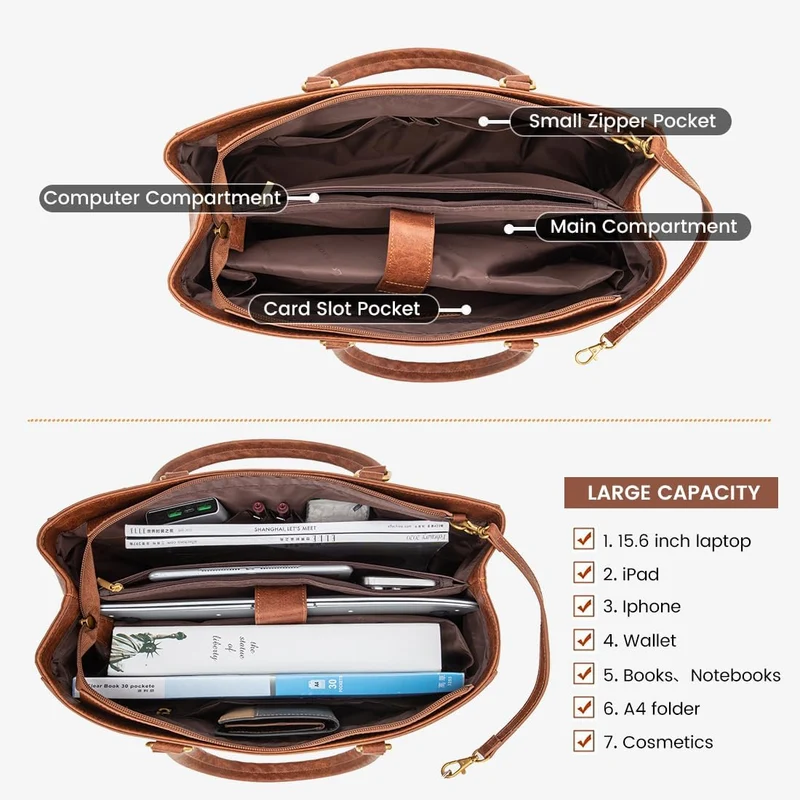 LOVEVOOK Laptoptasche Damen 17 Zoll, Handtasche Damen Arbeitstasche Lehrertasche Gross, Wasserdicht