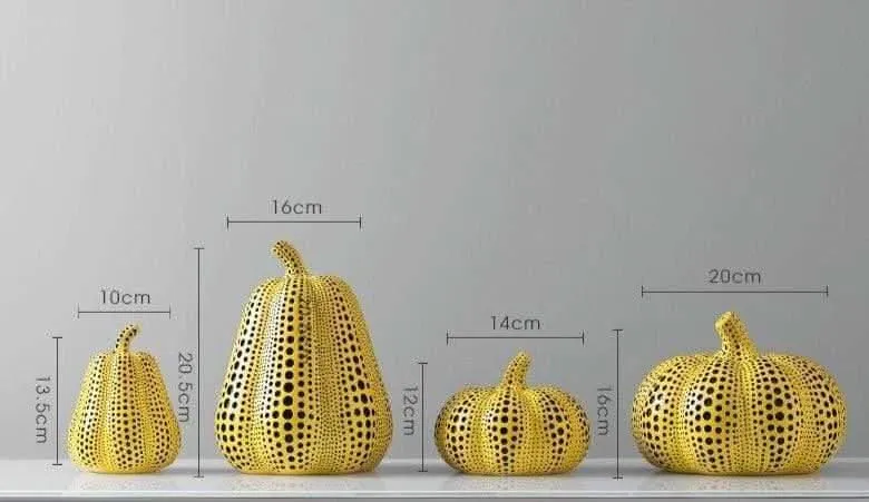 Althessa Kusama-Inspirierte Polka-Punkt Figuren Aus Harz Kunst Dekor Zuhause