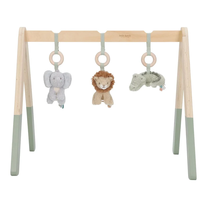 Little Dutch Baby Gym - Spieltrapez - Spielbogen aus Holz - inkl. 3 Anhänger - für Babys ab der Gebu