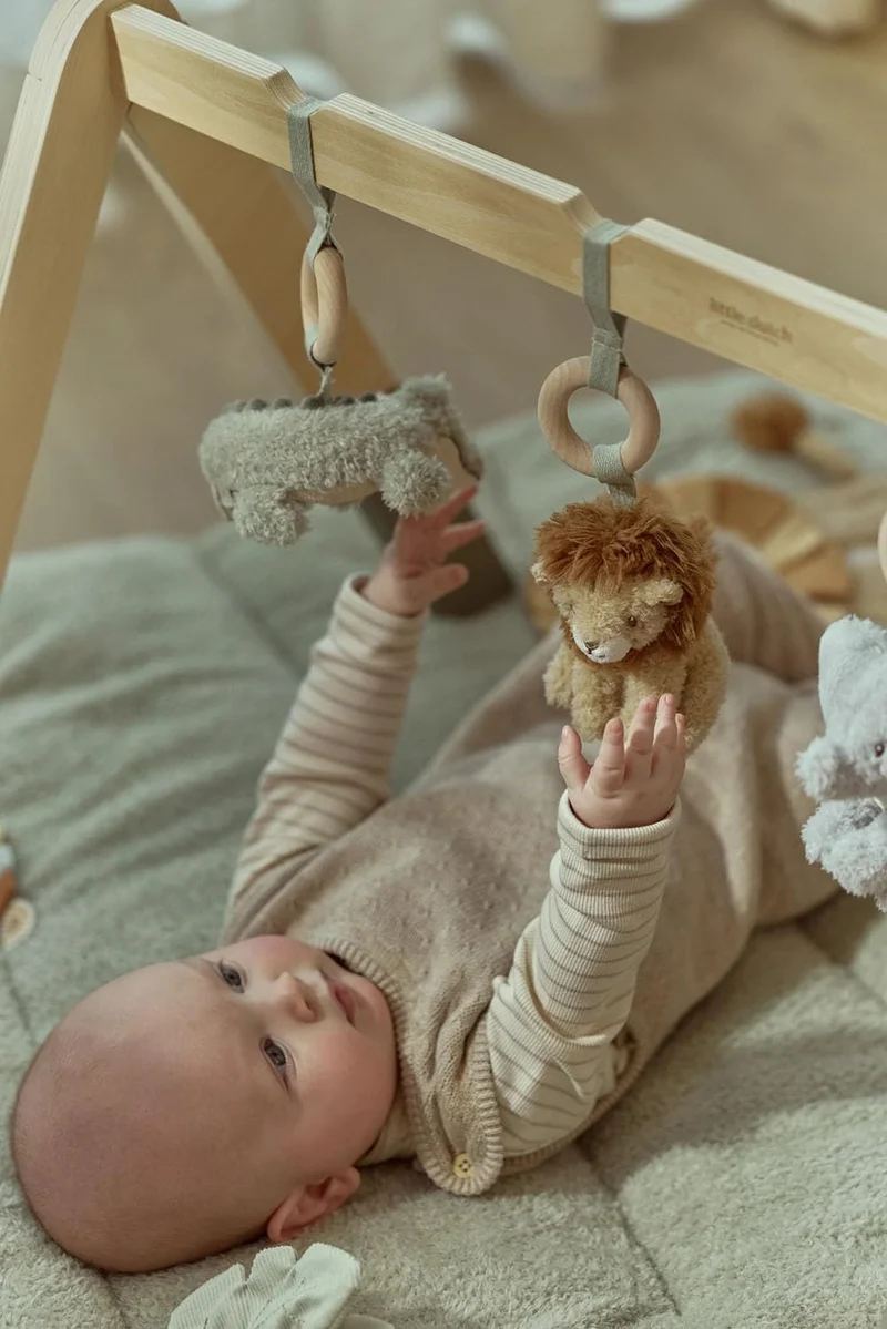 Little Dutch Baby Gym - Spieltrapez - Spielbogen aus Holz - inkl. 3 Anhänger - für Babys ab der Gebu