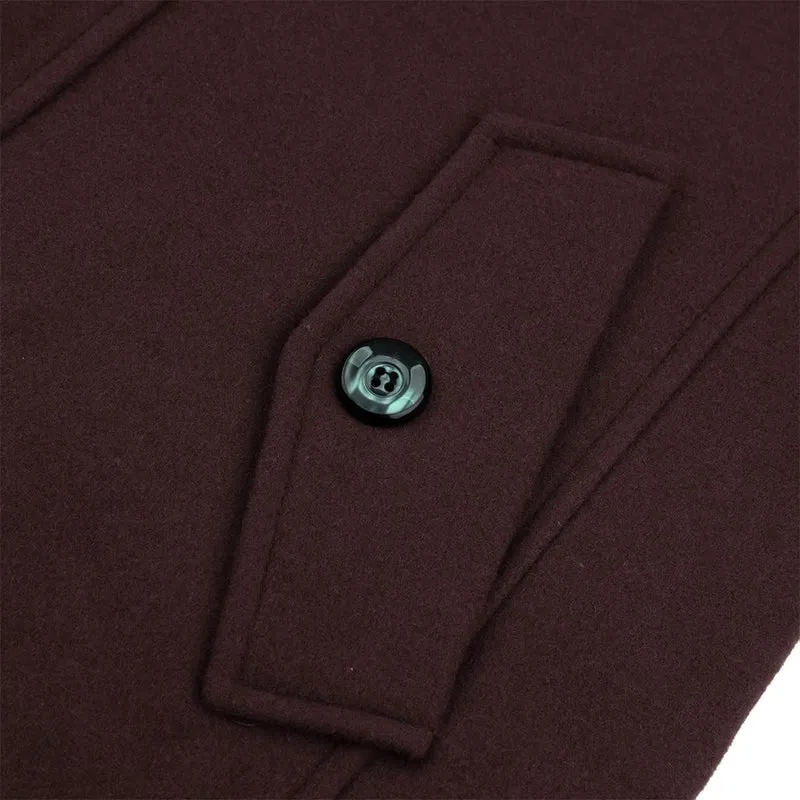 YOUTHUP Herren Wollmantel Dick Winter Kurzmantel Regular Fit Wintermantel Freizeit Herrenmantel Über