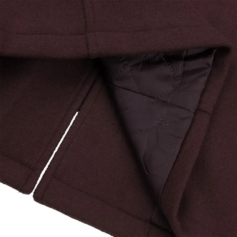 YOUTHUP Herren Wollmantel Dick Winter Kurzmantel Regular Fit Wintermantel Freizeit Herrenmantel Über