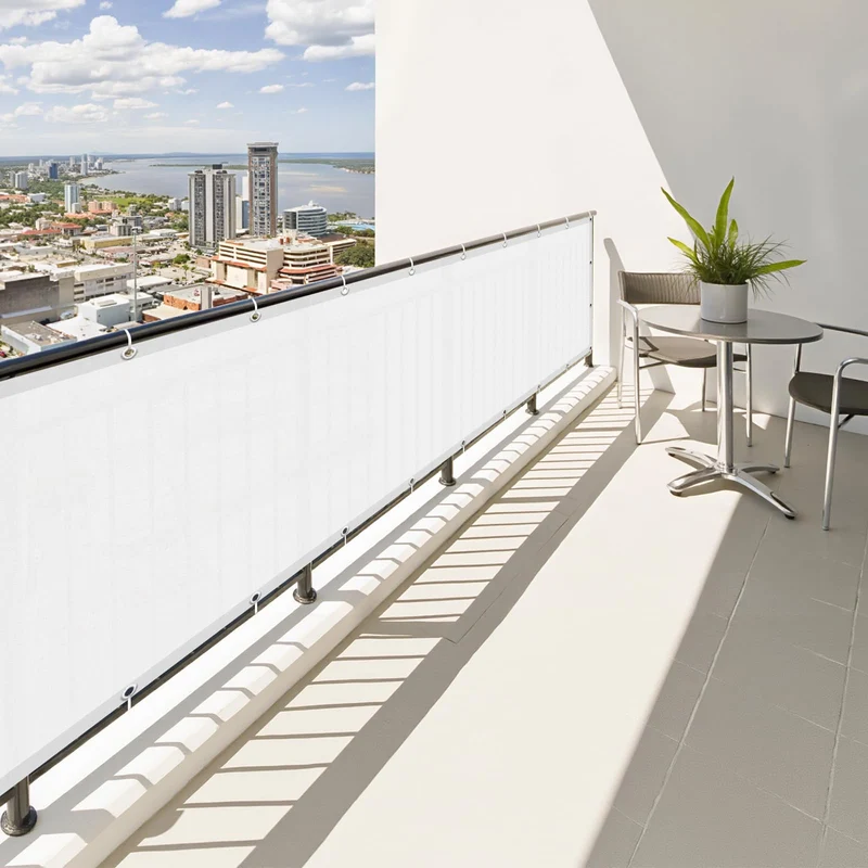 SUNNY GUARD Balkon Sichtschutz Wetterfest 90x500cm Balkonverkleidung Balkonabdeckung Balkonumspannun