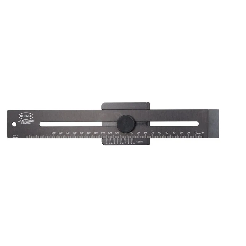 STEINLE 5410 ALU Streichmass Streichmass mit Anschlaghaken mm-Teilung 200 mm