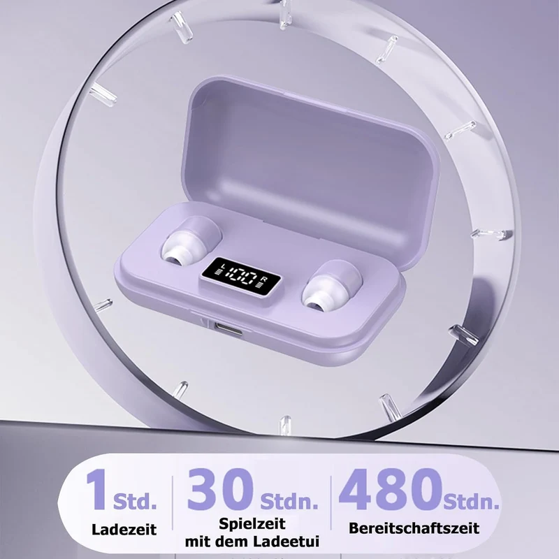 Xmenha Mini in Ear Schlaf Kopfhörer Bluetooth Klein Kabellos Unsichtbare Kopfhörer zum Schlafen für