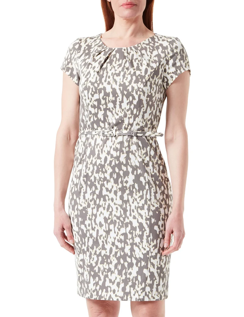 Vera Mont Damen Kleid 40 Khaki/Gelb, 40 Khaki/Gelb