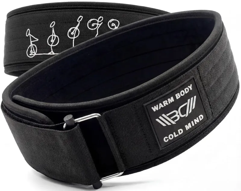 WARM BODY COLD MIND Premium Gewichthebergürtel aus Hochwertiger Nylon für Krafttraining - Gym Gürtel