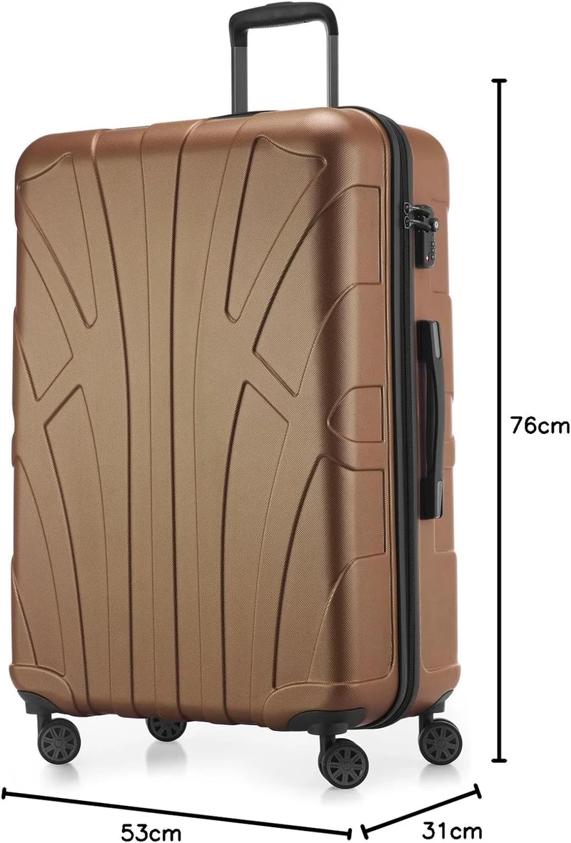 suitline - Grosser Hartschalen-Koffer Koffer Trolley Rollkoffer XL Reisekoffer, TSA, 76 cm, ca. 96-1