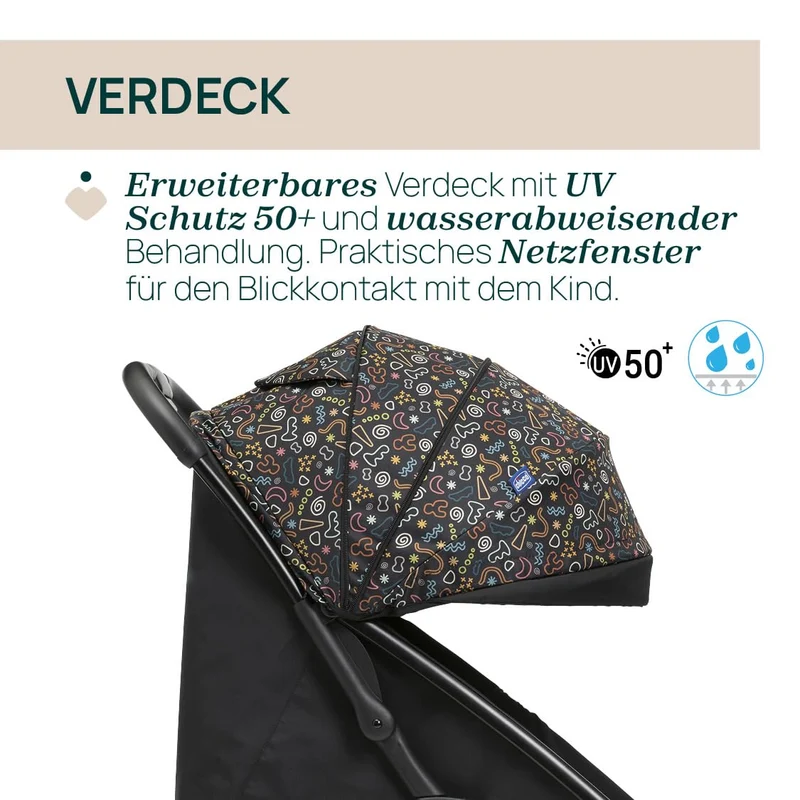 Chicco Glee lighter Kinderwagen, Buggy, praktisch und leicht, automatischer Schliessmechanismus, bre