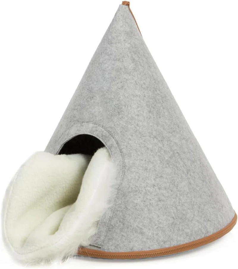 CanadianCat Company | Katzen Tipi Zelt für Haustiere Katzenzelt Cone Katzen Tipi, XL Katzenhöhle aus