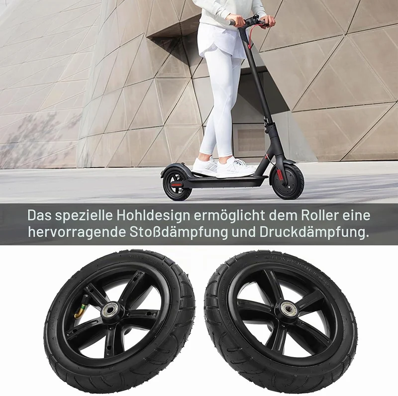 8 Zoll Vorderrad, 8 Zoll Luftreifen 200x45 mit Innenschlauch für Elektroroller mit Nabe und Lager
