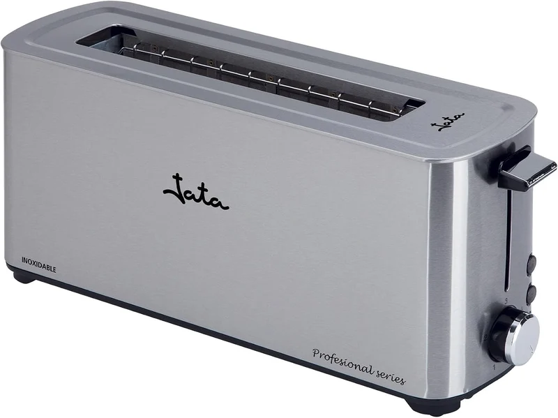 Jata TT1043 Breitschlitz-Toaster, Edelstahl, Grau Modern, Modern
