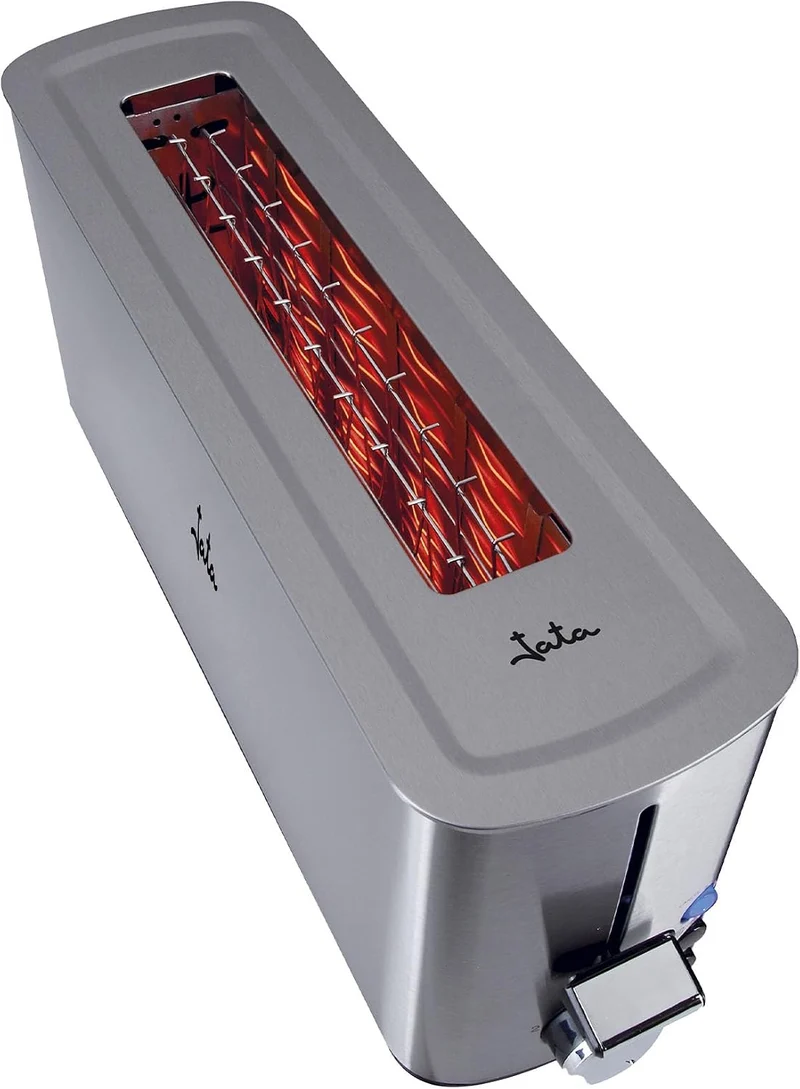 Jata TT1043 Breitschlitz-Toaster, Edelstahl, Grau Modern, Modern