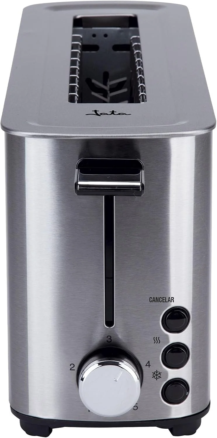 Jata TT1043 Breitschlitz-Toaster, Edelstahl, Grau Modern, Modern