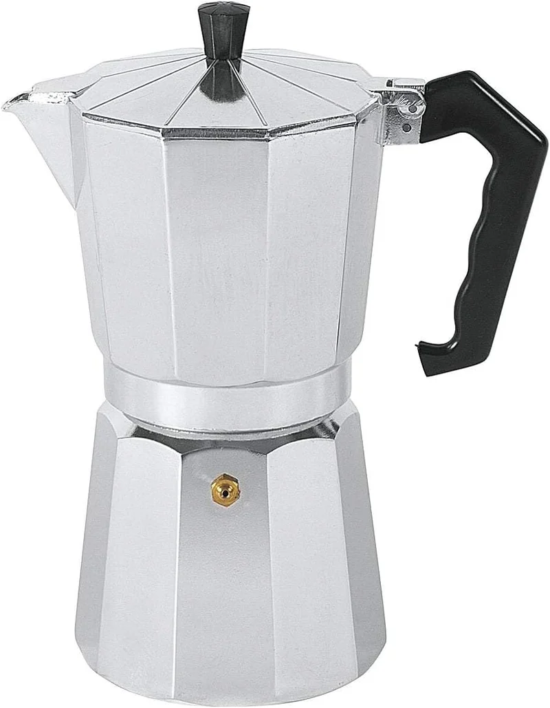 KRÜGER Nova CAFFETERIA MOKYTA Espressokocher 9 Tassen Alu, Silber