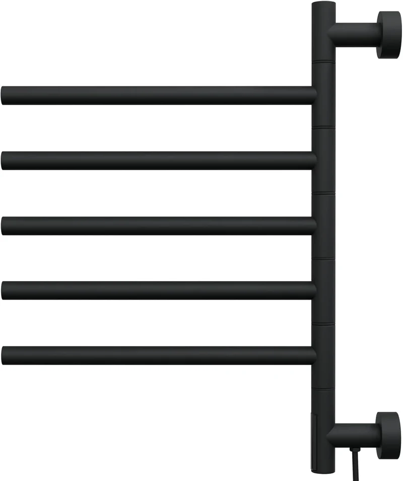 HAGO24 | Elektrischer Handtuchwärmer | Wandmontage | Handtuchtrockner | 5 schwenkbare Arme 180° | To