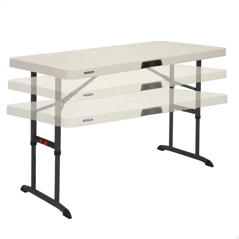 Lifetime Kunststoff Klapptisch & Campingtisch | 122x61x86 cm | Gartentisch & Falttisch Weiss, Commer