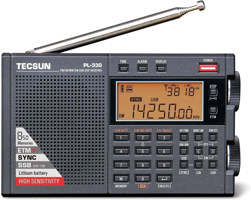 Tecsun PL-330 Tragbarer Weltempfänger – Digitaler DSP-Empfänger für FM-Stereo, LW, MW & KW mit SSB &