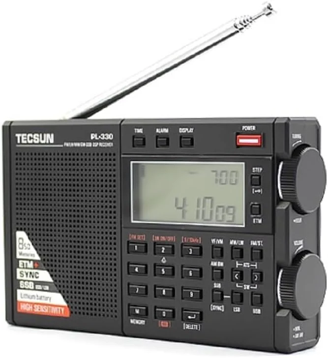 Tecsun PL-330 Tragbarer Weltempfänger – Digitaler DSP-Empfänger für FM-Stereo, LW, MW & KW mit SSB &