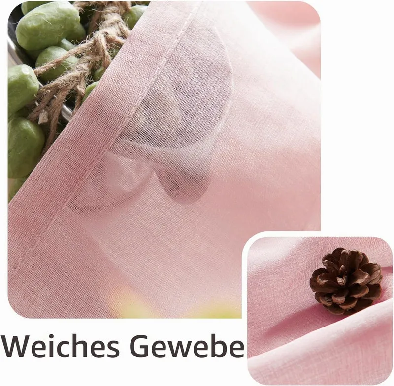 TOPICK Gardinen mit Ösen Vorhänge Wohnzimmer Gardinenschals Schlafzimmer Curtains Living Room H175XB