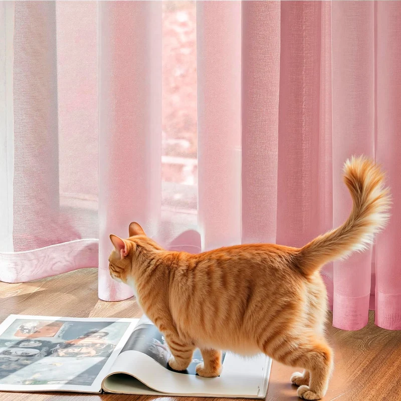 TOPICK Gardinen mit Ösen Vorhänge Wohnzimmer Gardinenschals Schlafzimmer Curtains Living Room H175XB