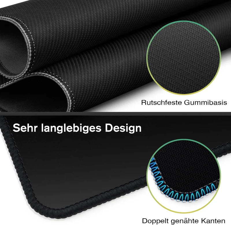 Schreibtischunterlage Mauspad, Mauspad XXXL 1200x400mm, Mausunterlage Gross, Gaming Mouse Pad, Ausla