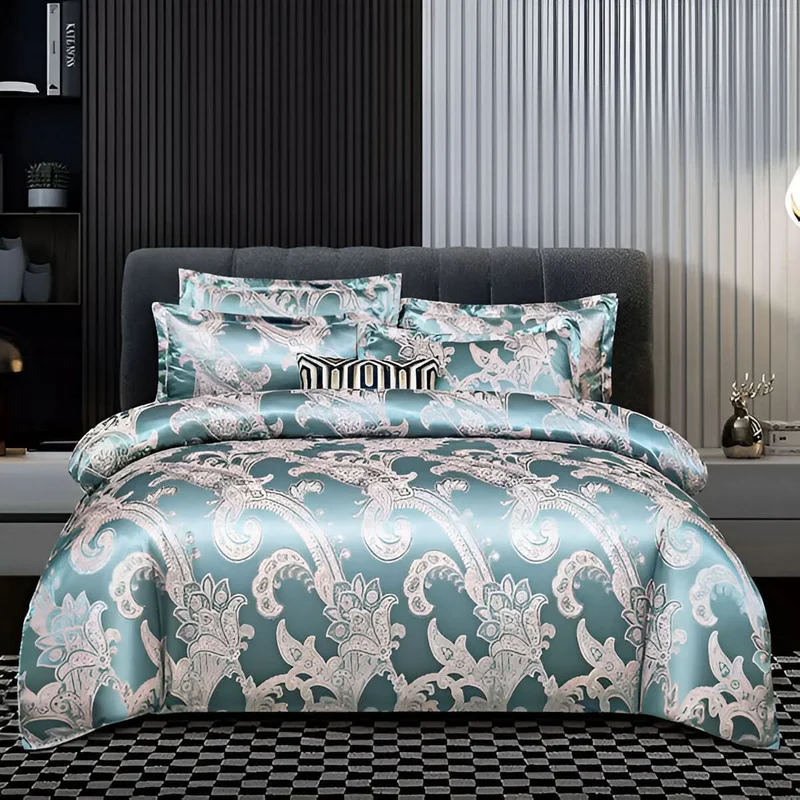 SILKLOFT – Elegantes Satin Jacquard Bettwäsche Satz