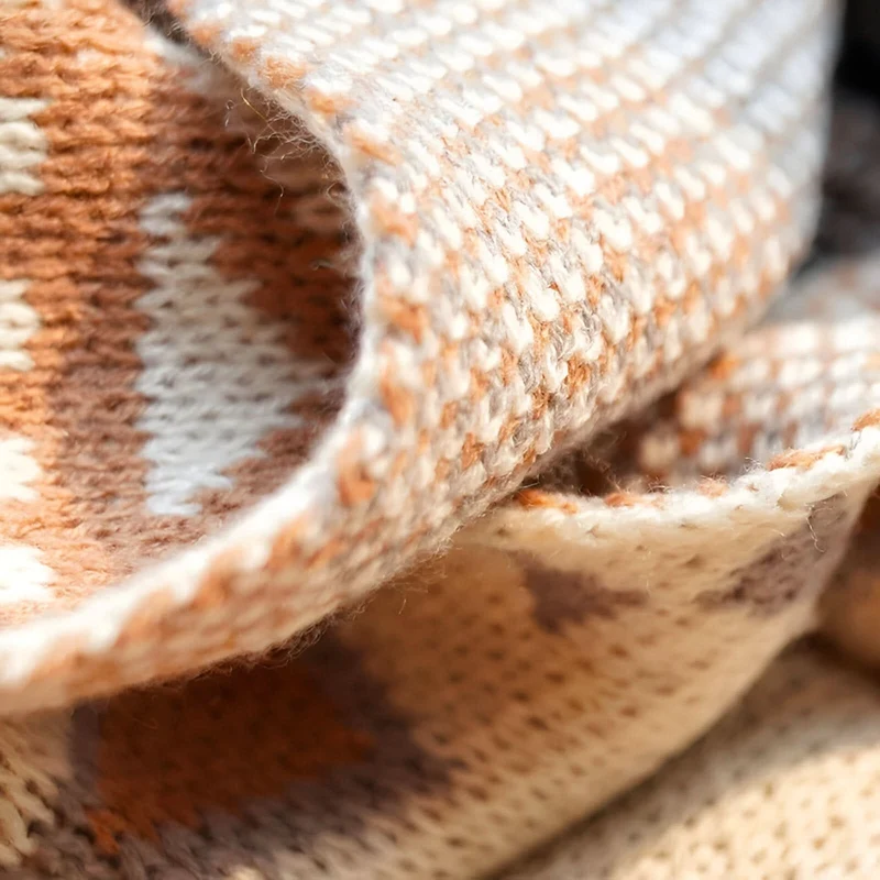 VIVIDLOOM – Geometrische Boho-Stil Fleece-Decke