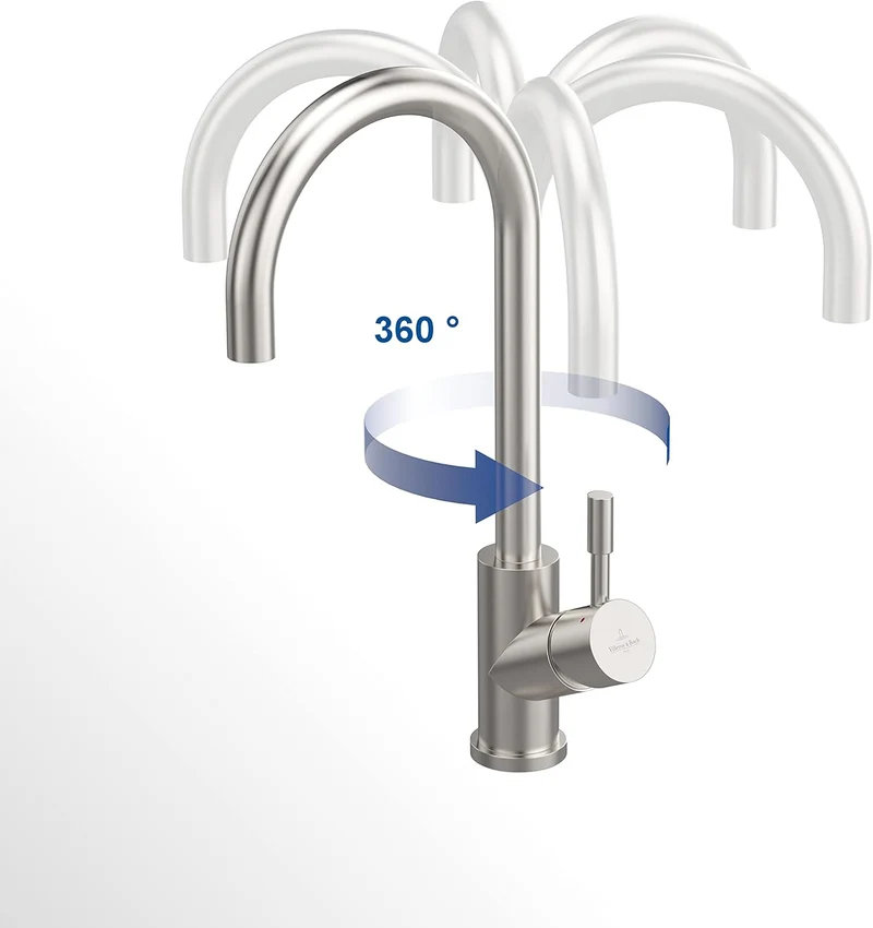 Villeroy & Boch Umbrella | Hochdruck | Einhand-Küchenarmatur | Edelstahl massiv, poliert | 925300LE
