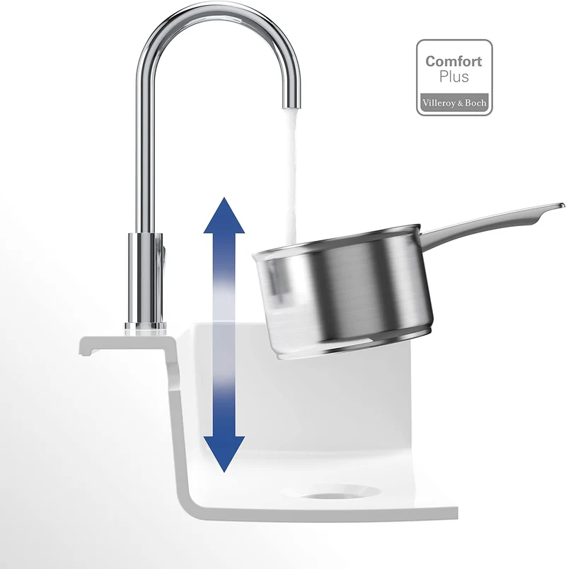 Villeroy & Boch Umbrella | Hochdruck | Einhand-Küchenarmatur | Edelstahl massiv, poliert | 925300LE