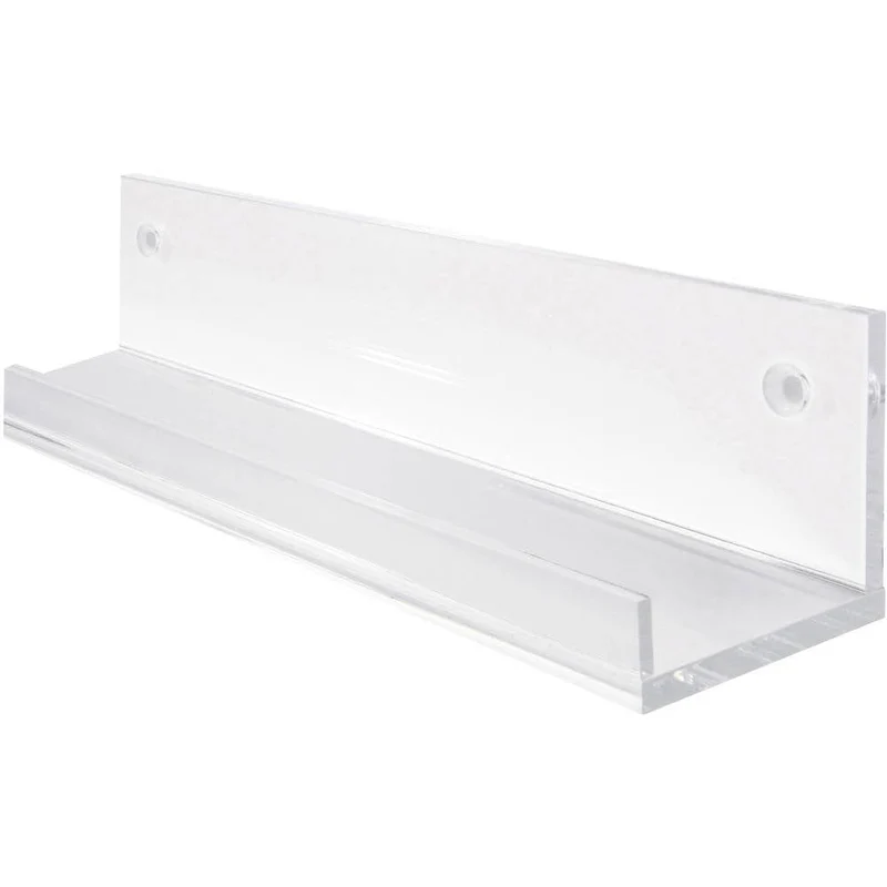 SIGEL GA111 Schmales Galerieboard / Regalboard / Ablageboard 50 cm, Acryl glasklar, 50 cm