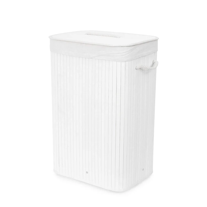 Compactor Wäschekorb Weiss 40 x 30 x H.60 cm Weiss Klassisch, Weiss Klassisch