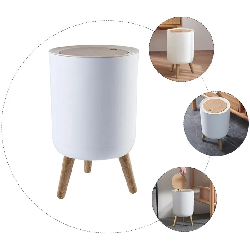 Cabilock Abfalleimer 1Pc -Deckel Zimmer Liefert Badezimmer Hoch Wohnküchen Pressküche Badezimmer Kan