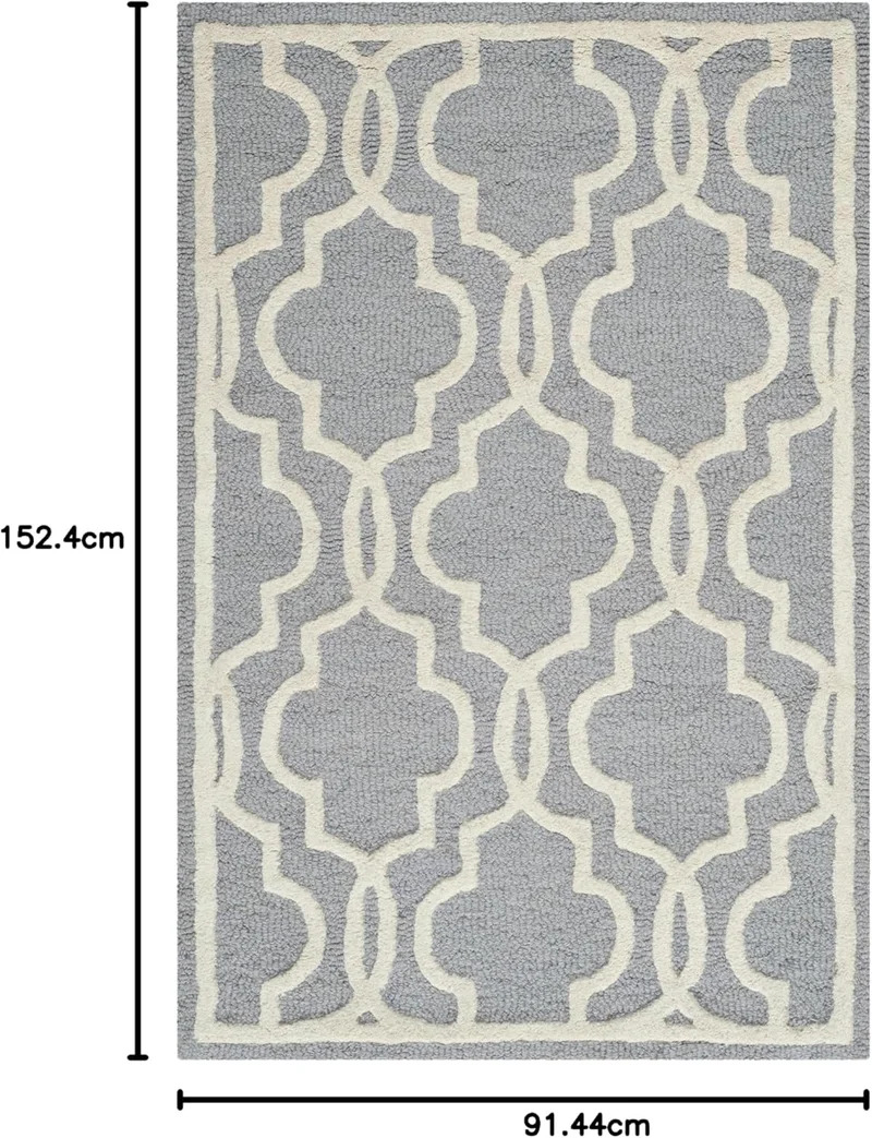 SAFAVIEH Spalier Teppich für Wohnzimmer, Esszimmer, Schlafzimmer - Cambridge Collection, Kurzer Flor