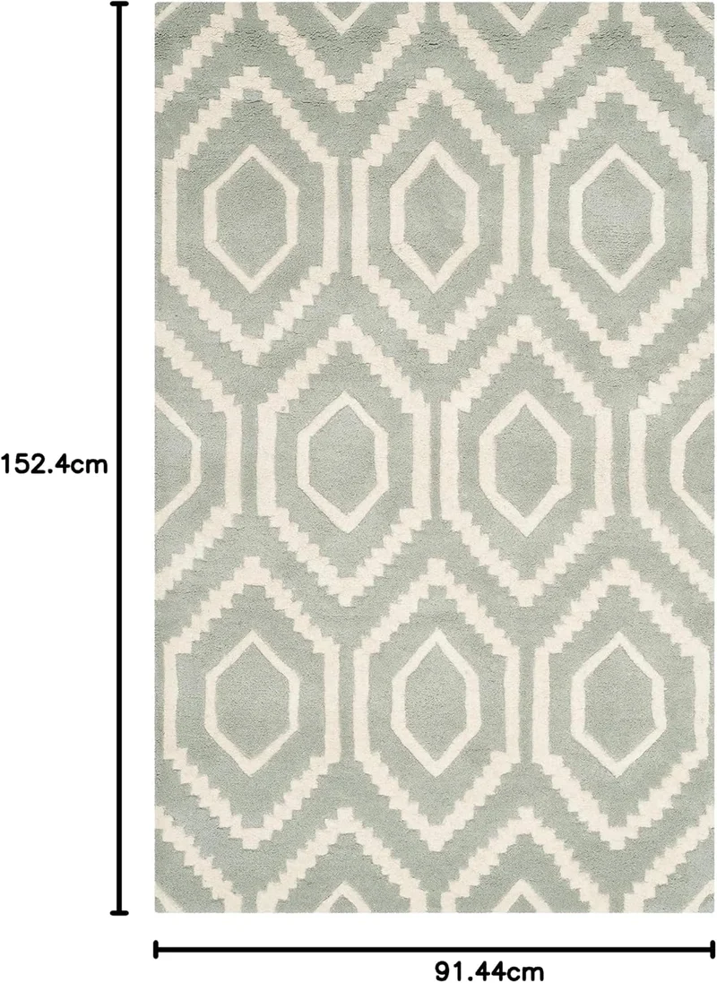 SAFAVIEH Zeitgenössische Teppich für Wohnzimmer, Esszimmer, Schlafzimmer - Chatham Collection, Kurze