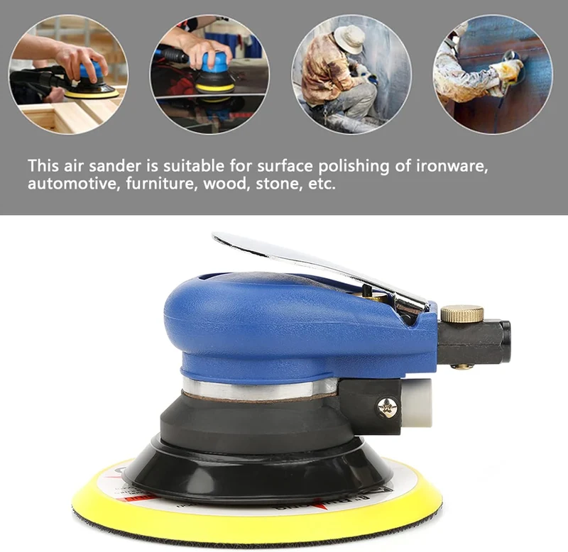 Tyenaza Schleifer, Druckluft Schleifgerät, Druckluft Exzenterschleifer AT-980-6 5 Zoll Air Exzenters